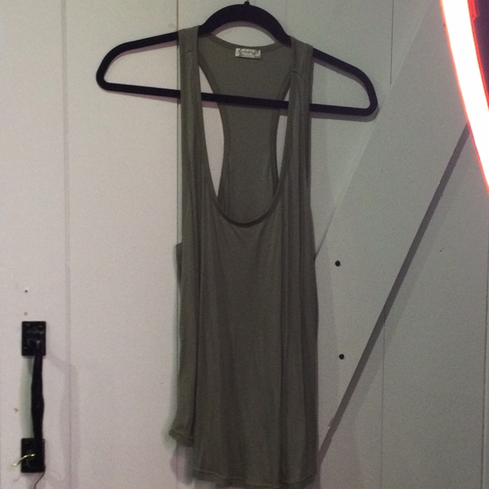 NWOT💚Free People Olive Green Racerback Tank